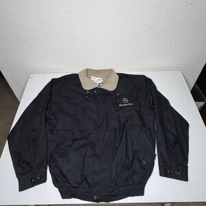 Pro Celebrity Mercedes-Benz Harrington Jacket Black Tan Plaid Lined XL XL-100